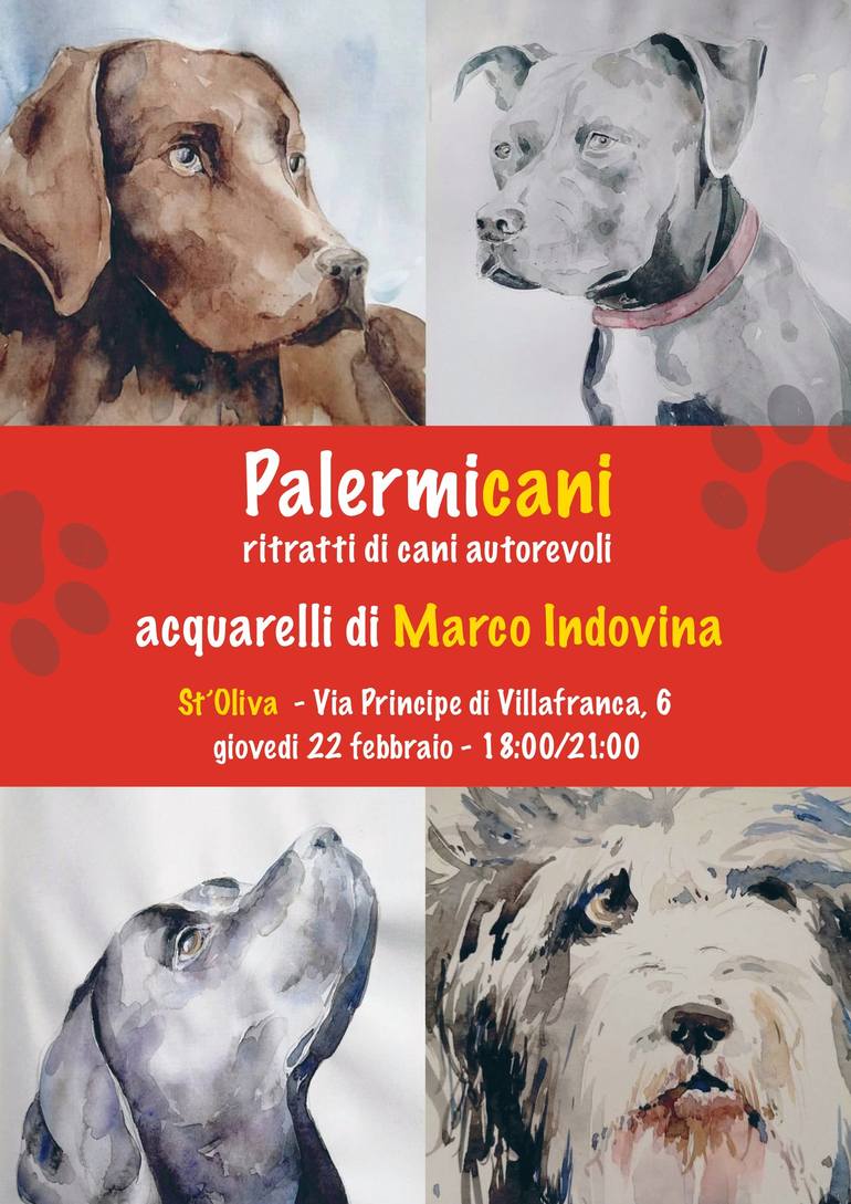Original Dogs Painting by Marco Indovina