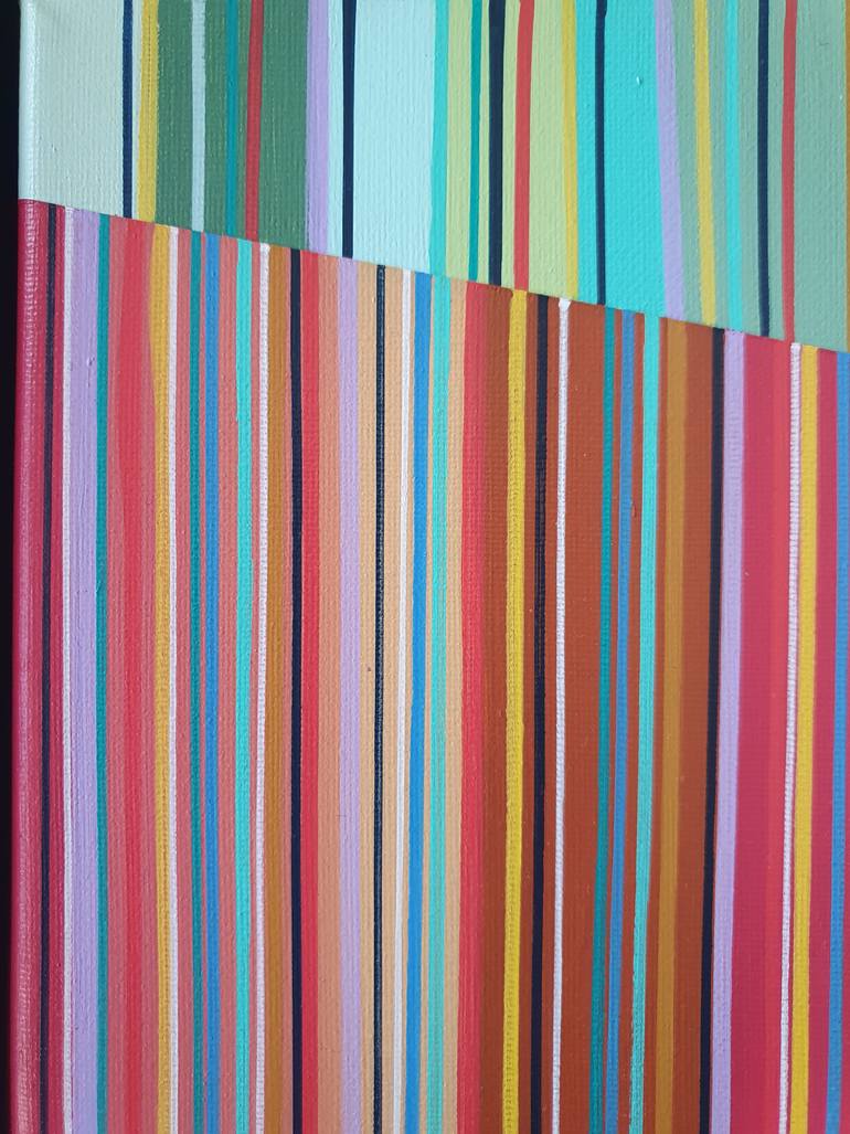 Original Geometric Abstract Painting by Diana Large