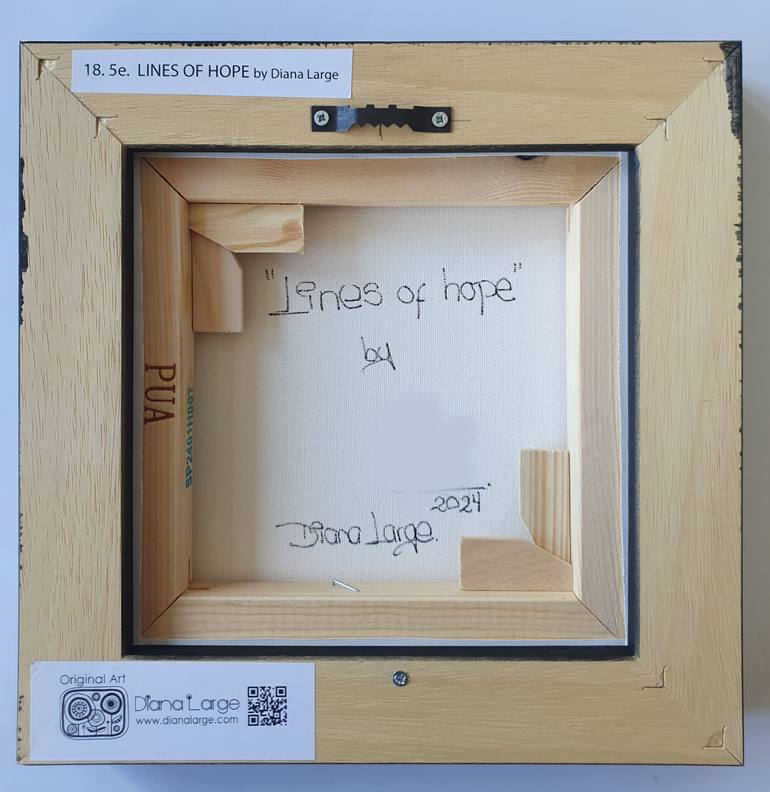 Original Geometric Abstract Painting by Diana Large