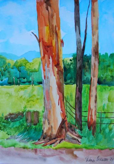 Print of Tree Paintings by Diana Borinski
