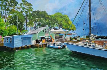 Original Realism Boat Paintings by Diana Borinski