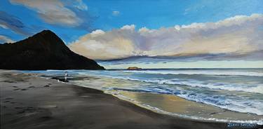 Original Realism Beach Paintings by Diana Borinski