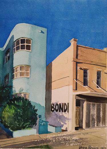 Original Art Deco Architecture Paintings by Diana Borinski