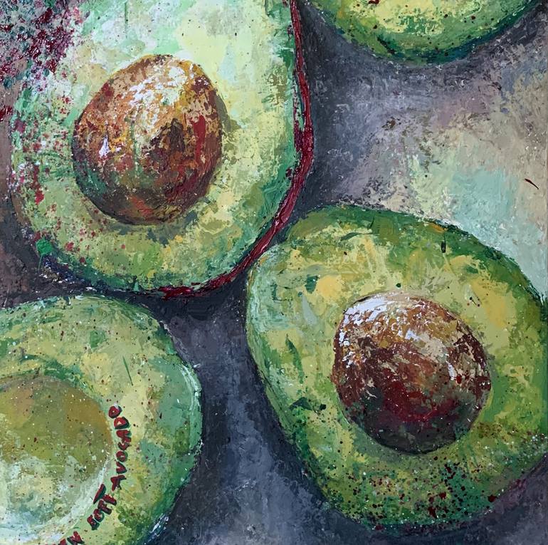 Original Abstract Food Painting by Elena Rado