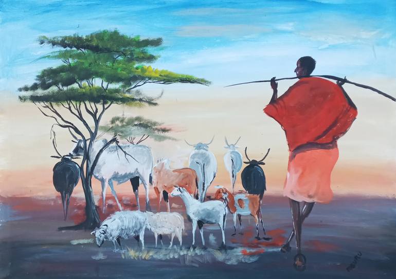 Original Abstract Painting by Peter Mburu