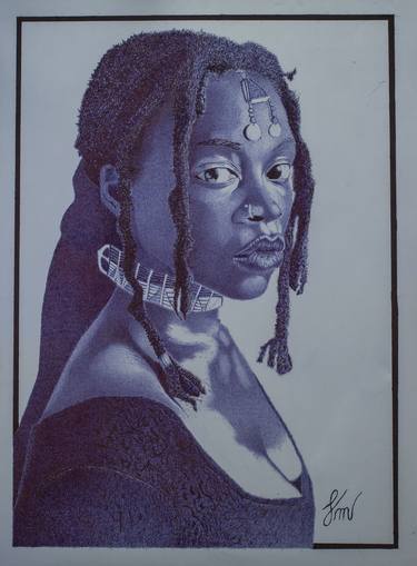 Print of Expressionism Portrait Drawings by Emmanuel Maxwell Chinoye