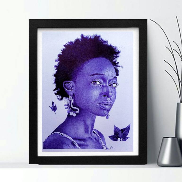 Original Conceptual Portrait Drawing by Emmanuel Maxwell Chinoye