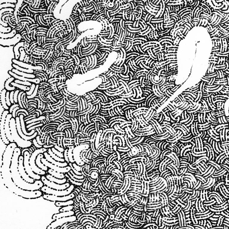 Original Abstract Expressionism Abstract Drawing by Sylvain Mesnard