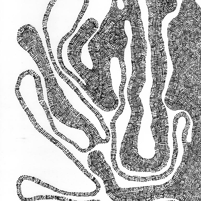 Original Abstract Expressionism Abstract Drawing by Sylvain Mesnard