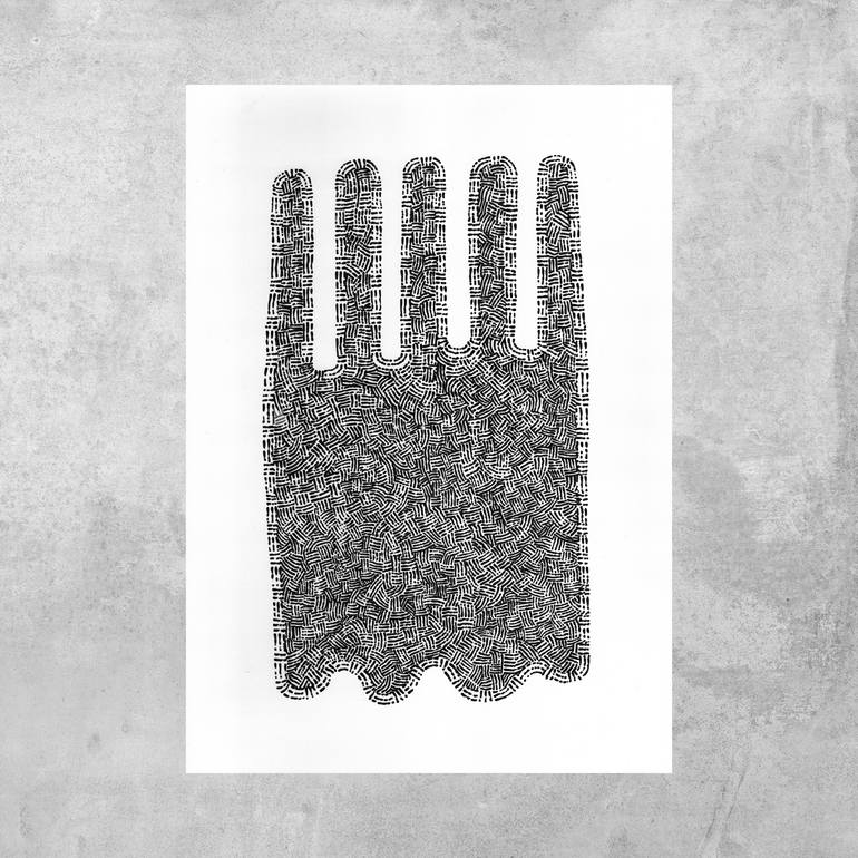 Original Abstract Expressionism Abstract Drawing by Sylvain Mesnard