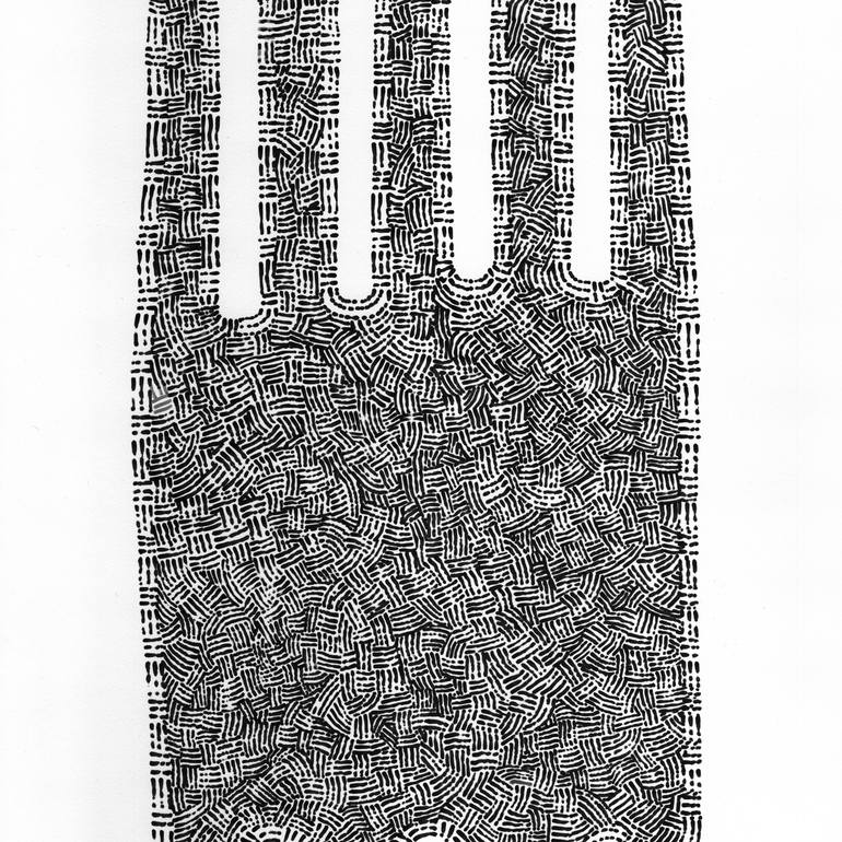 Original Abstract Expressionism Abstract Drawing by Sylvain Mesnard