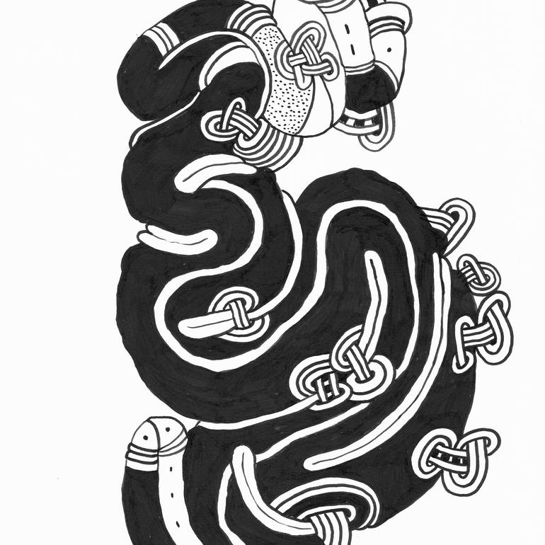 Original Abstract Expressionism Abstract Drawing by Sylvain Mesnard