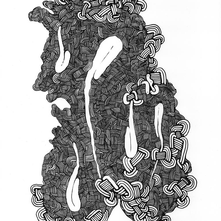 Original Abstract Expressionism Abstract Drawing by Sylvain Mesnard