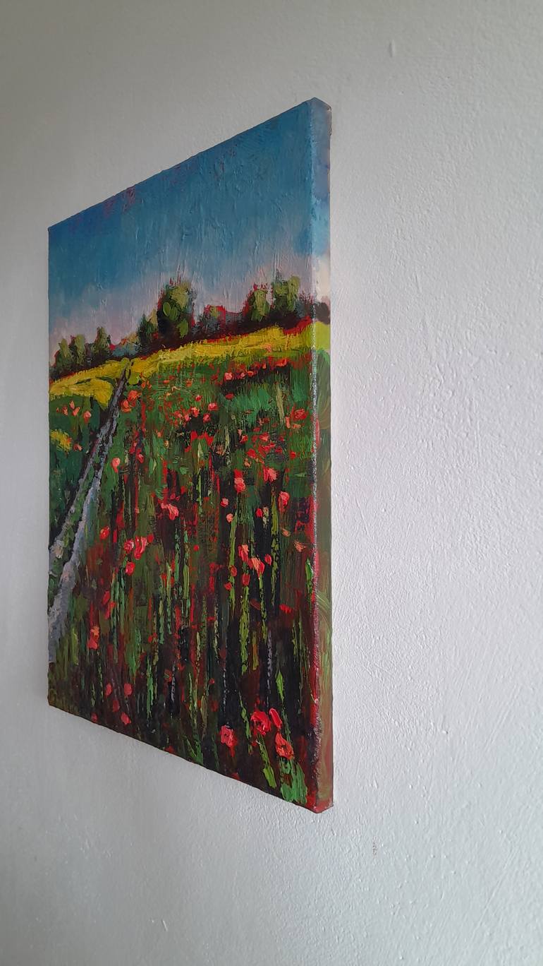 Original Abstract Landscape Painting by Svitlana Nahumeniuk
