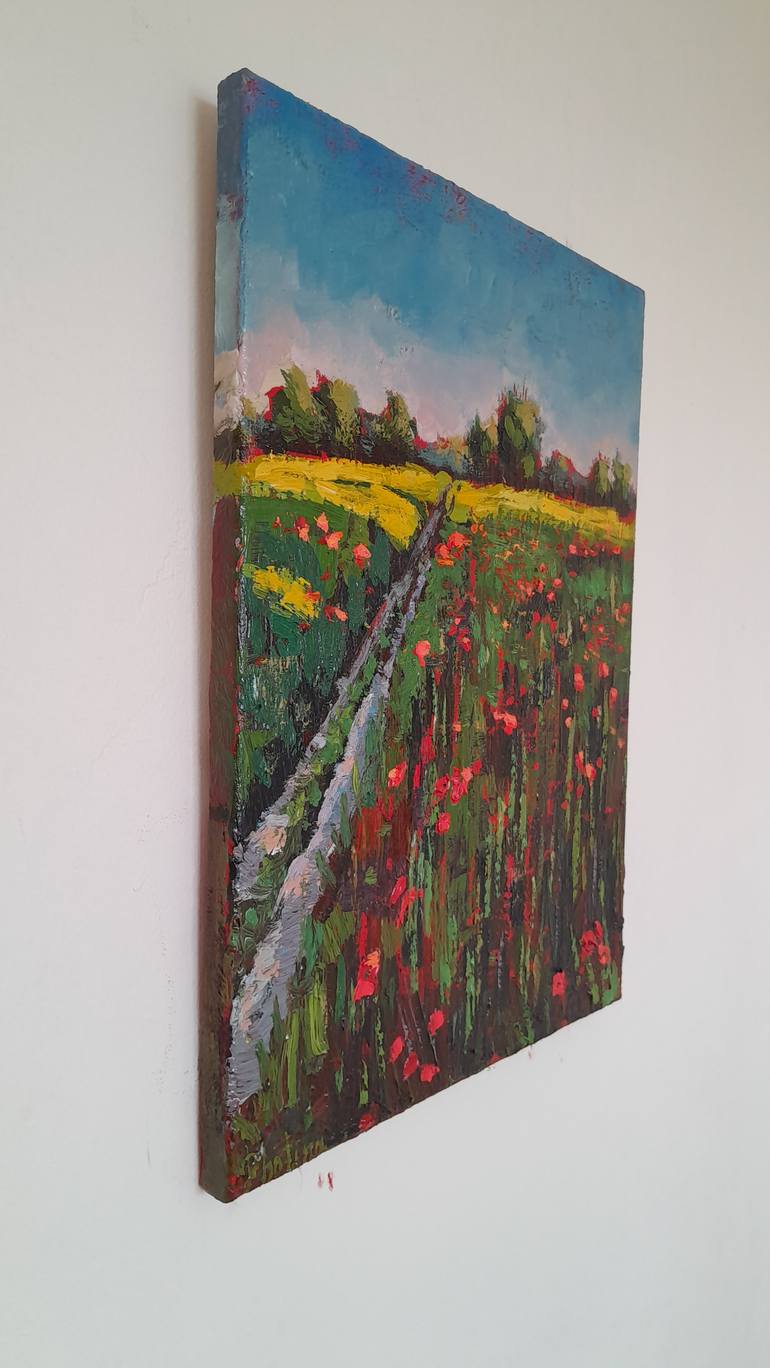Original Abstract Landscape Painting by Svitlana Nahumeniuk