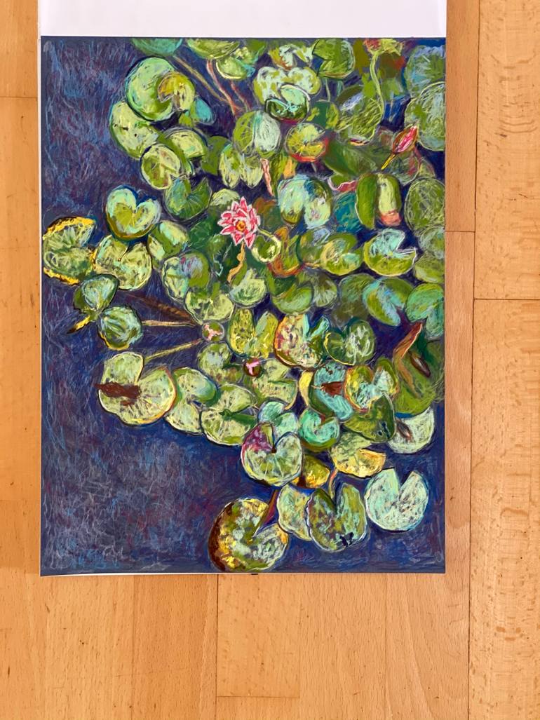 Original Expressionism Floral Drawing by Elizaveta Larina