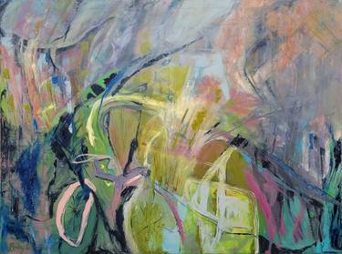 Original Abstract Bicycle Paintings by Ruby Lindner