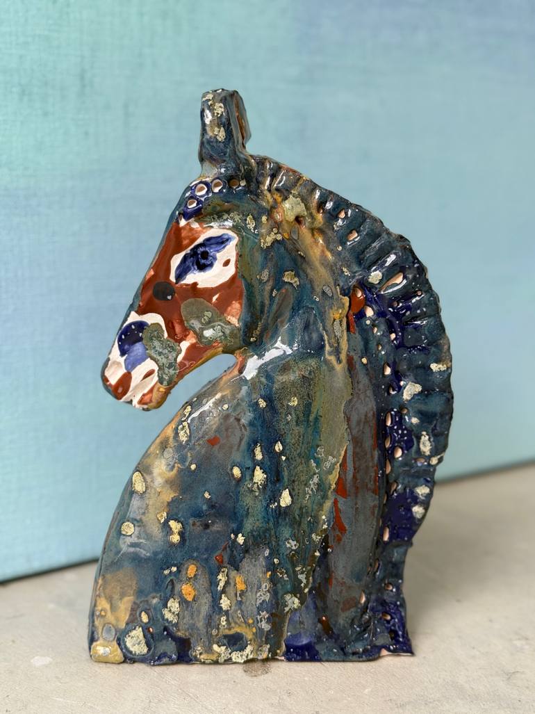 Original Figurative Horse Sculpture by Kathleen Rhee