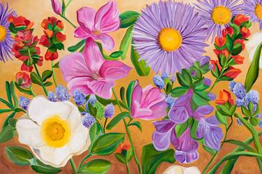 Original Modern Floral Paintings by Denise Joy Chasin