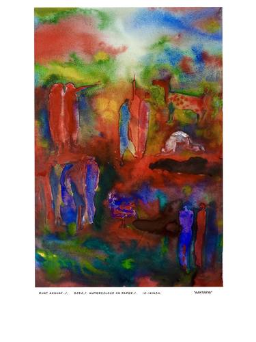 Original Fine Art Abstract Painting by Akshay Bhat