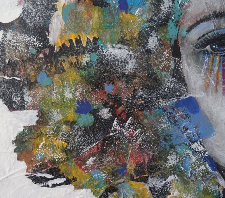 Original Abstract Expressionism Portrait Painting by Sylvie Oliveri
