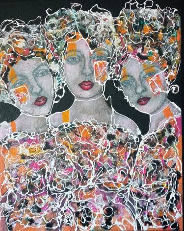Original Abstract Expressionism Women Paintings by Sylvie Oliveri
