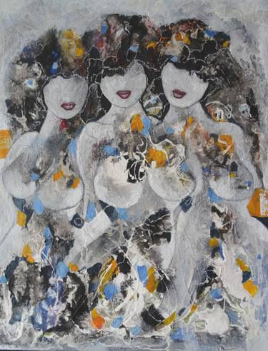 Original Abstract Women Paintings by Sylvie Oliveri