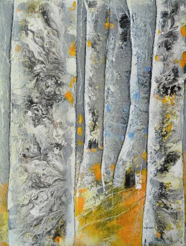 Original Abstract Expressionism Tree Paintings by Sylvie Oliveri