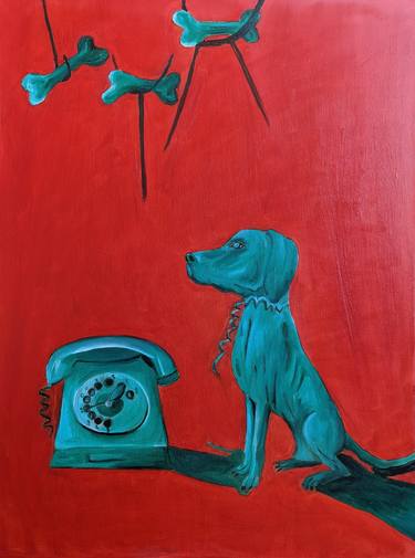 Print of Surrealism Dogs Paintings by Tamara Berger