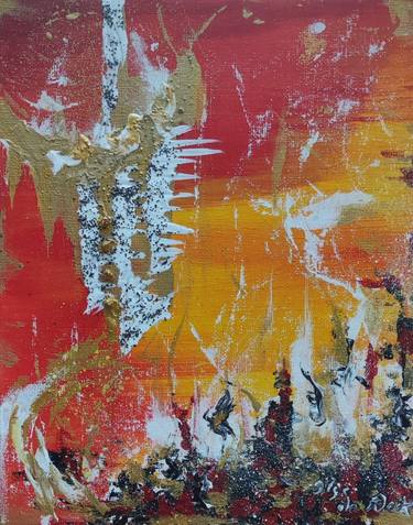 Original Abstract Expressionism Abstract Painting by Olga de Weck