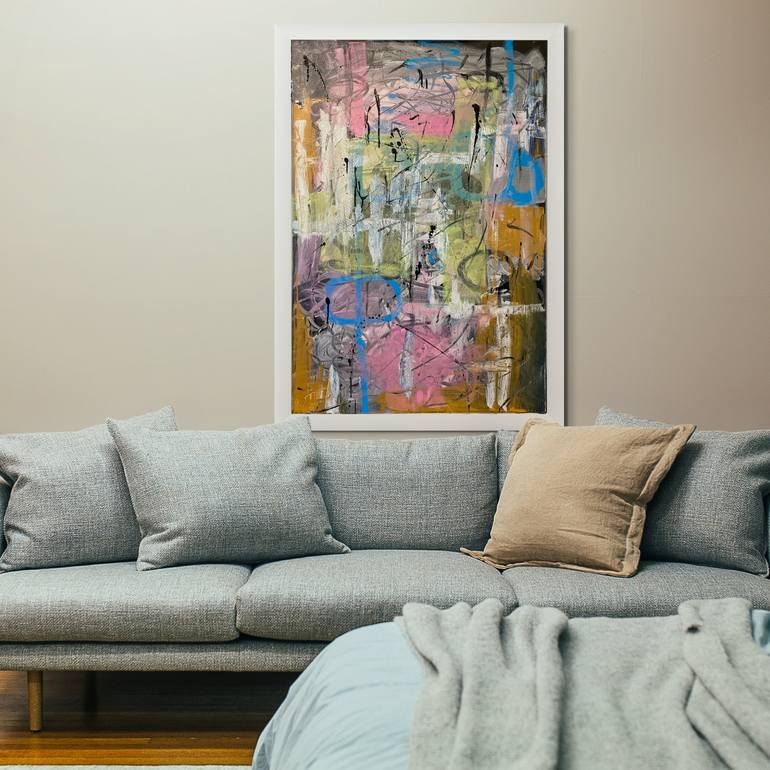 Original Abstract Expressionism Abstract Painting by Lenny Gerard