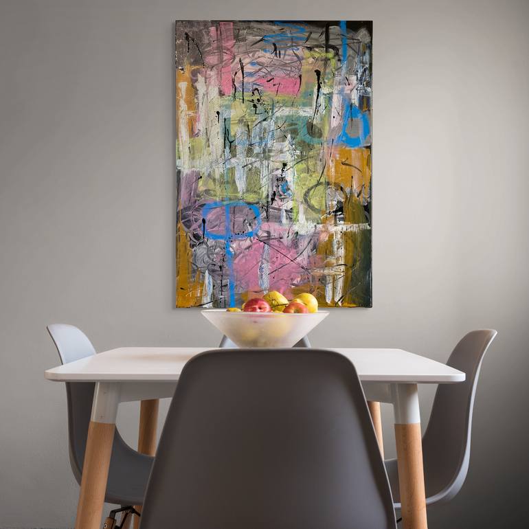 Original Abstract Expressionism Abstract Painting by Lenny Gerard