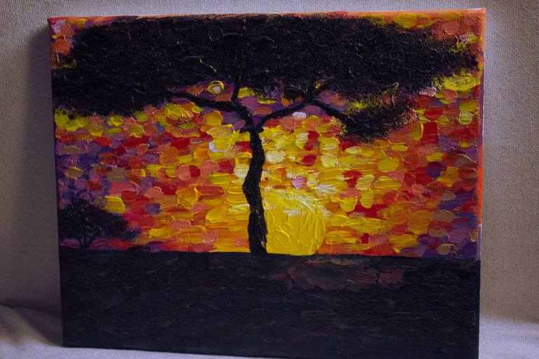 Original Impressionism Landscape Painting by Anna Derevyanko