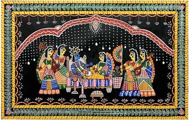 Vishnu Laxmi - Tikuli Art Painting thumb