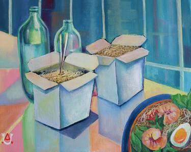 Original Fine Art Food & Drink Paintings by Ulya Akhund