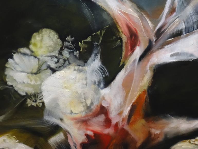 Original Abstract Floral Painting by Jacco Hinke Schouten