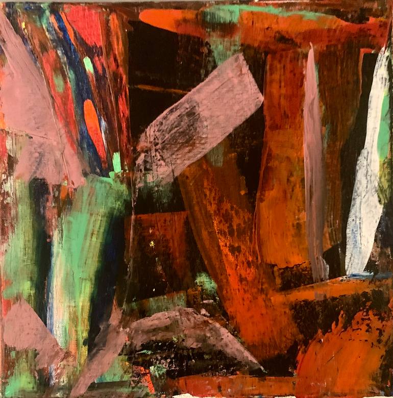Original Abstract Painting by Wayne Floyd | Abstract Expressionism Art on Canvas | Heatwave In the city