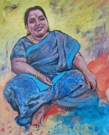 Print of Impressionism Portrait Paintings by Vishakha Menia