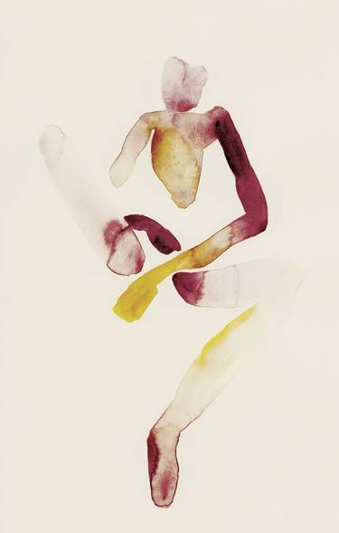 Original Abstract Expressionism Body Drawings by Flavia Cuddemi