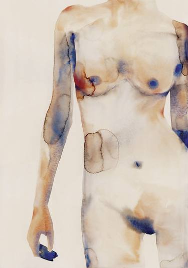 Original Expressionism Nude Paintings by Flavia Cuddemi