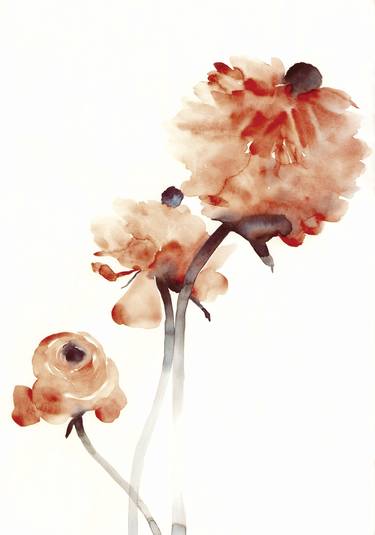 Original Floral Drawings by Flavia Cuddemi