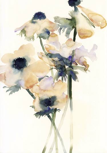 Original Expressionism Floral Paintings by Flavia Cuddemi