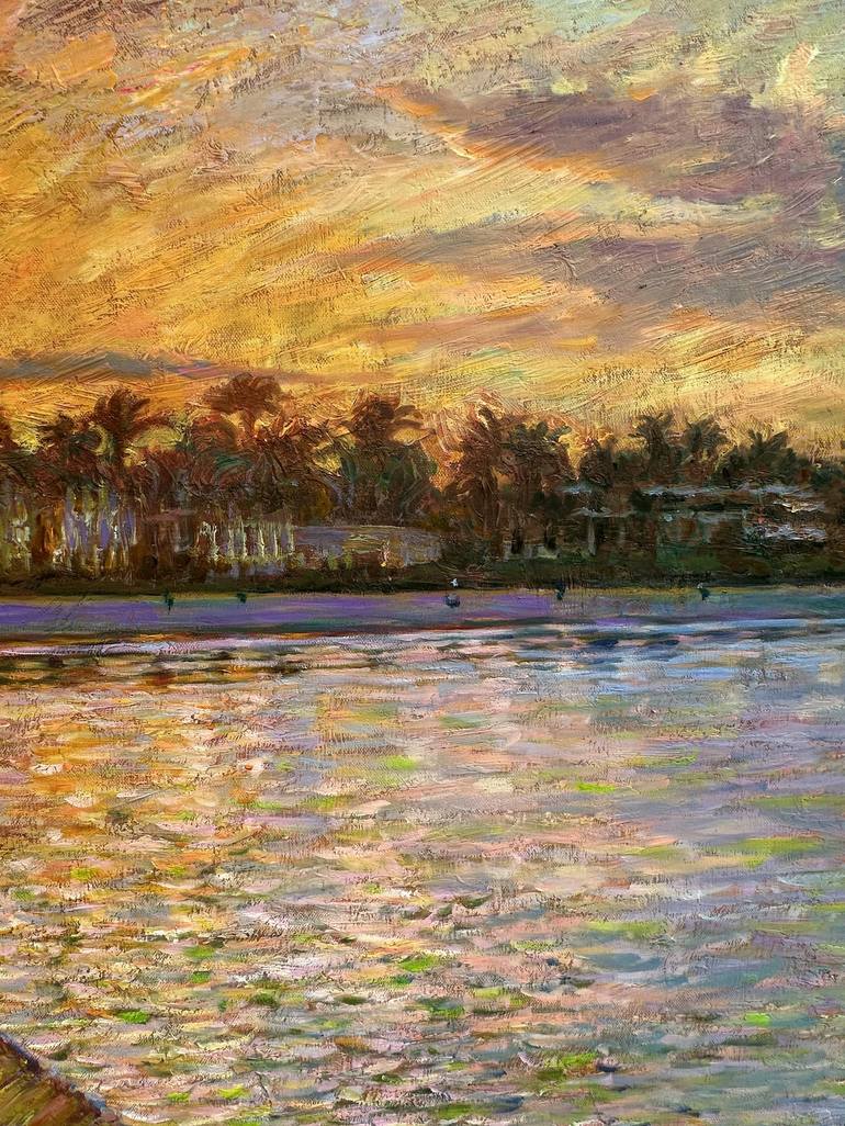 Original Impressionism Beach Painting by Dong Waverka