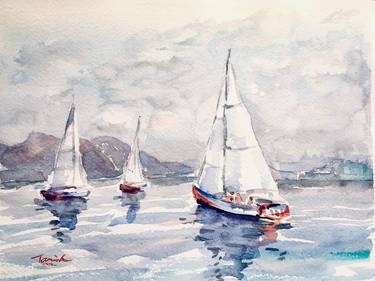Original Boat Paintings by Tania Aleksandrova