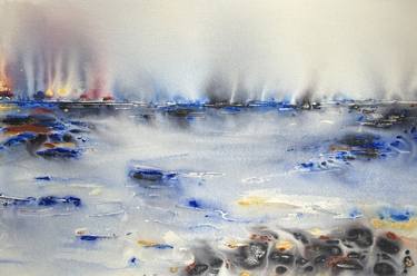 Original Abstract Expressionism Abstract Painting by Tania Aleksandrova