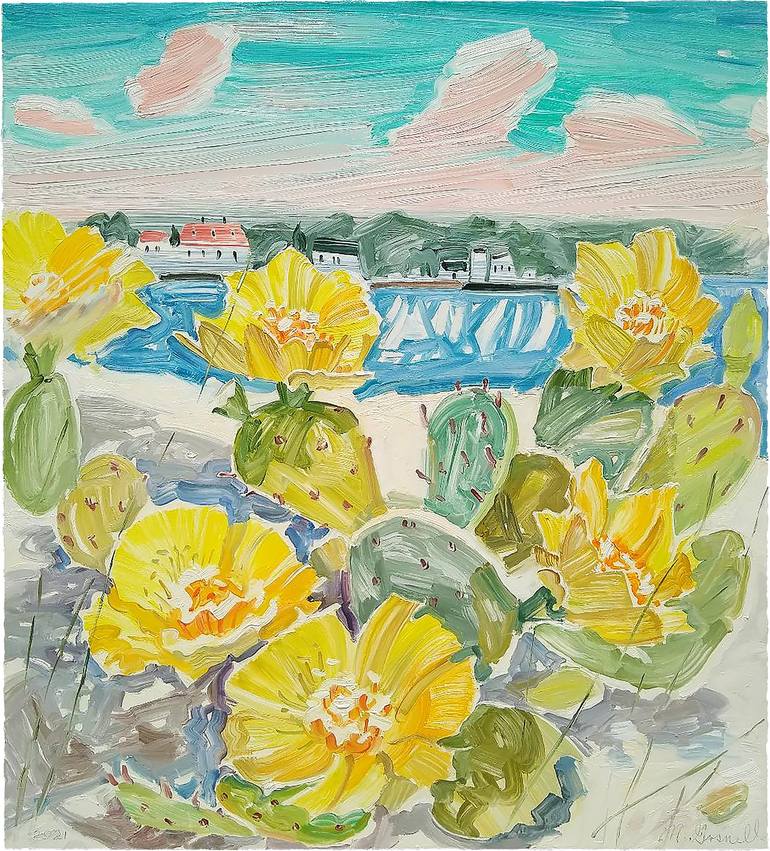 Beach Flower Painting by Margery Gosnell Qua Saatchi Art