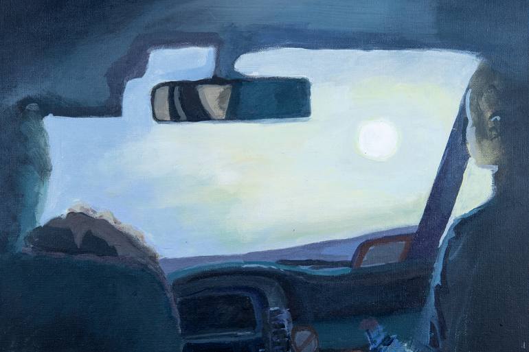 Original Conceptual Time Painting by Arina Lukasheva