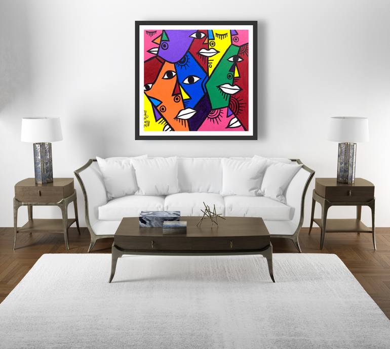 Original Art Deco Abstract Painting by Rudolf Boateng