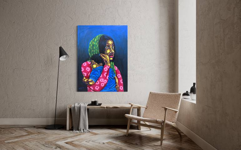 Original Abstract Expressionism People Painting by Rudolf Boateng