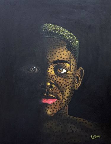 Original Abstract Expressionism Portrait Paintings by Rudolf Boateng